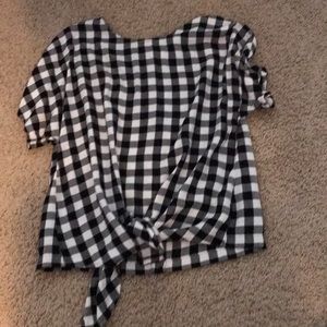 Madewell knot front blouse